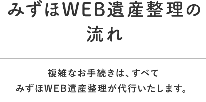 みずほWEB遺産整理の流れ